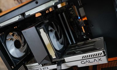 机箱背线整理效果，预留魔术贴扎线位