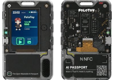 AI Passport 正面屏幕与背面 NFC 电路
