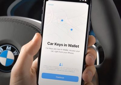 iPhone 屏幕上显示钱包应用中的车钥匙界面