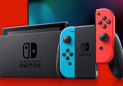 任天堂 Switch 主机与底座红蓝 Joy-Con 全家福产品图