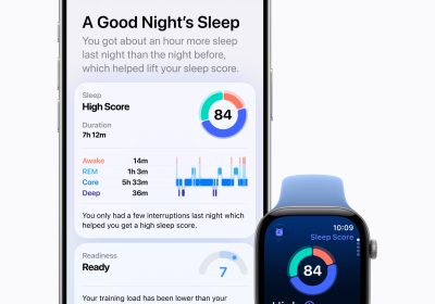 新版健康 App 洞察页与睡眠评分官方演示图