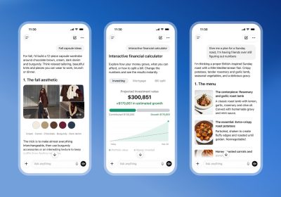 ChatGPT Intelligent UI 官方三联演示：穿搭配色、交互式理财计算器与菜谱卡片
