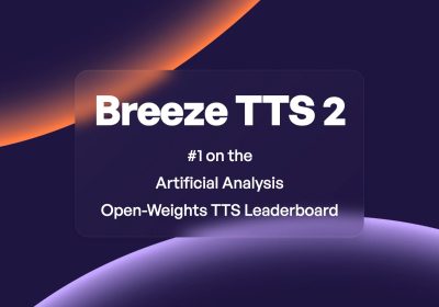 Breeze TTS 2 登顶 Artificial Analysis 开放权重榜首公告图