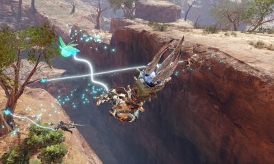 Monster Hunter Rise 实机截图：骑乘牙猎犬赶路