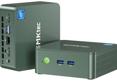 极摩客 NucBox 迷你主机产品渲染图，黑色方形机身
