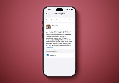 iOS 27.0.1 被置于软件更新首推位的界面截图