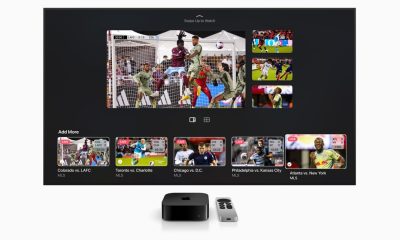 Apple TV 多画面同时播放多场 MLS 足球直播的界面