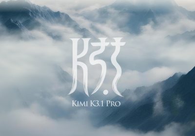 Kimi K3.1 Pro 模型主题横幅图，云雾山景与 K3 标识