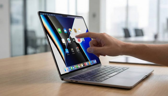 更轻更薄的新款 MacBook Pro 机身侧面轮廓特写
