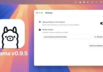 Ollama for Mac 应用设置界面，本地大模型平台