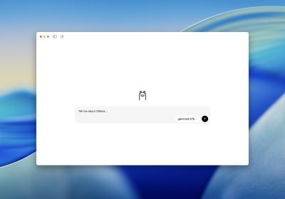 Ollama Mac 应用主窗口界面截图，本地 AI 工具