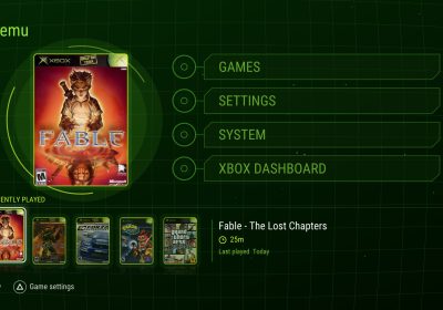 XPSemu（初代 Xbox 模拟器）在 PS5 上的主界面