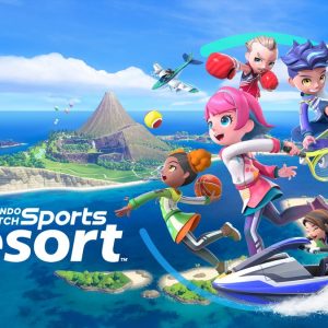 Nintendo Switch Sports Resort官方主视觉，角色乘摩托艇出场