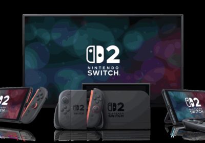 Nintendo Switch 2 主机全家福官方渲染：底座连接电视、掌机形态与 Joy-Con 2 手柄