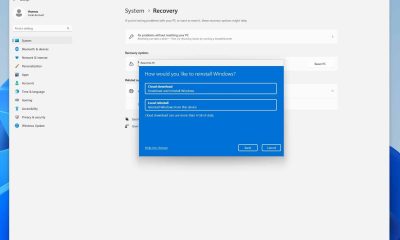 Windows 11 云下载重装方式的选择窗口，与云重建形成对照