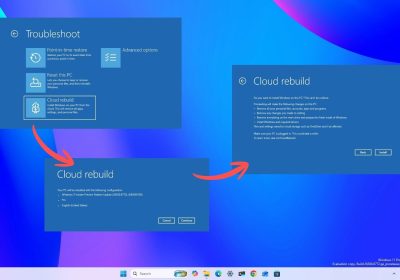 Windows 11 云重建 WinRE 恢复环境操作界面全景截图