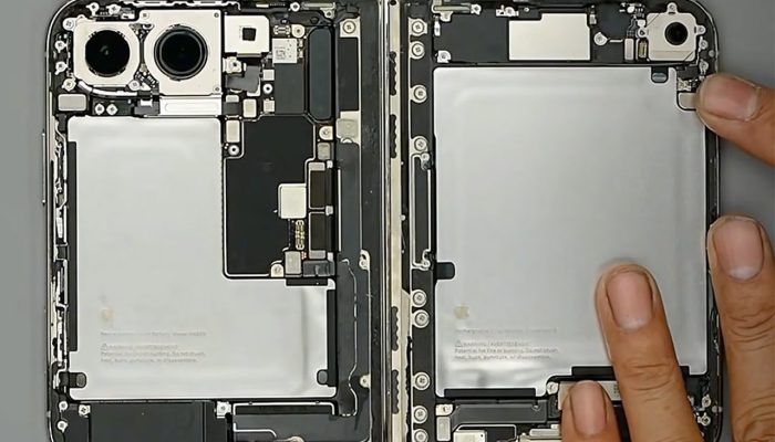 iPhone Duo 拆机内部双电池总览