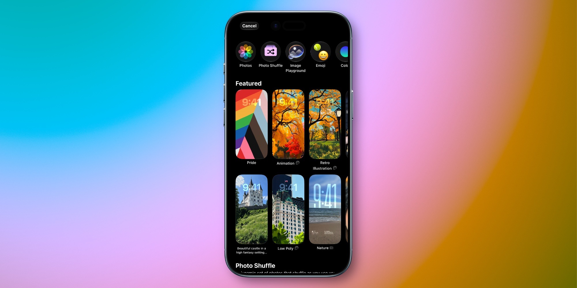 iOS 27 的壁纸能直接生成了:从壁纸画廊里调出 Image Playground 就行