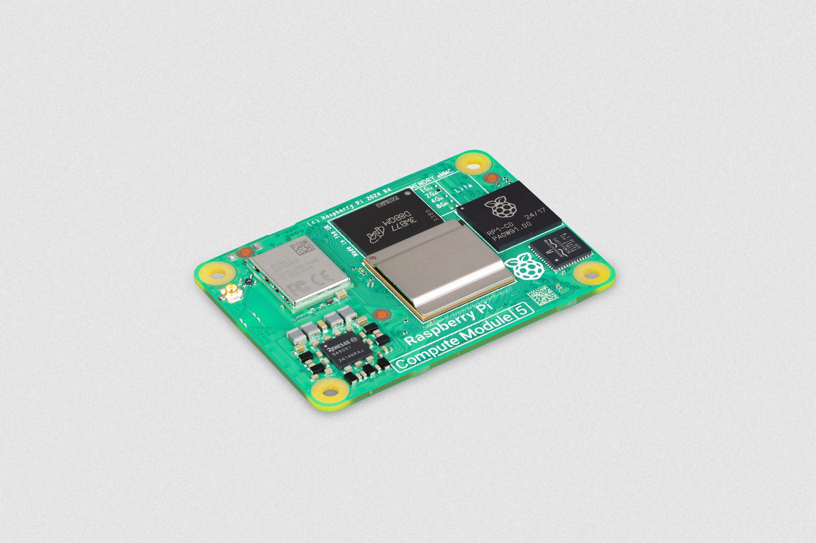 树莓派 Compute Module 5 计算模块官方产品图