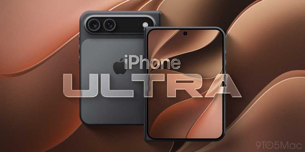iPhone Ultra 折叠屏概念渲染图(9to5Mac)