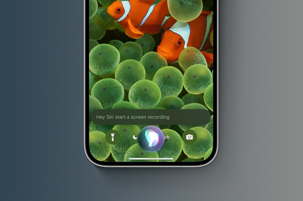 用「嘿 Siri,开始屏幕录制」语音启动录制