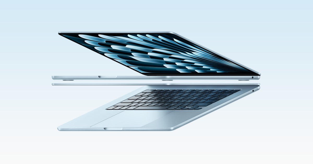 天蓝色 MacBook Air 官方产品图