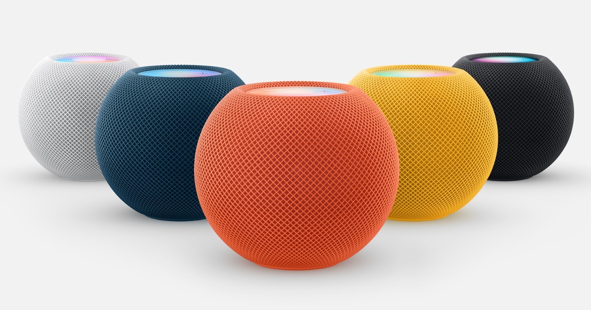 HomePod mini 五色官方产品图