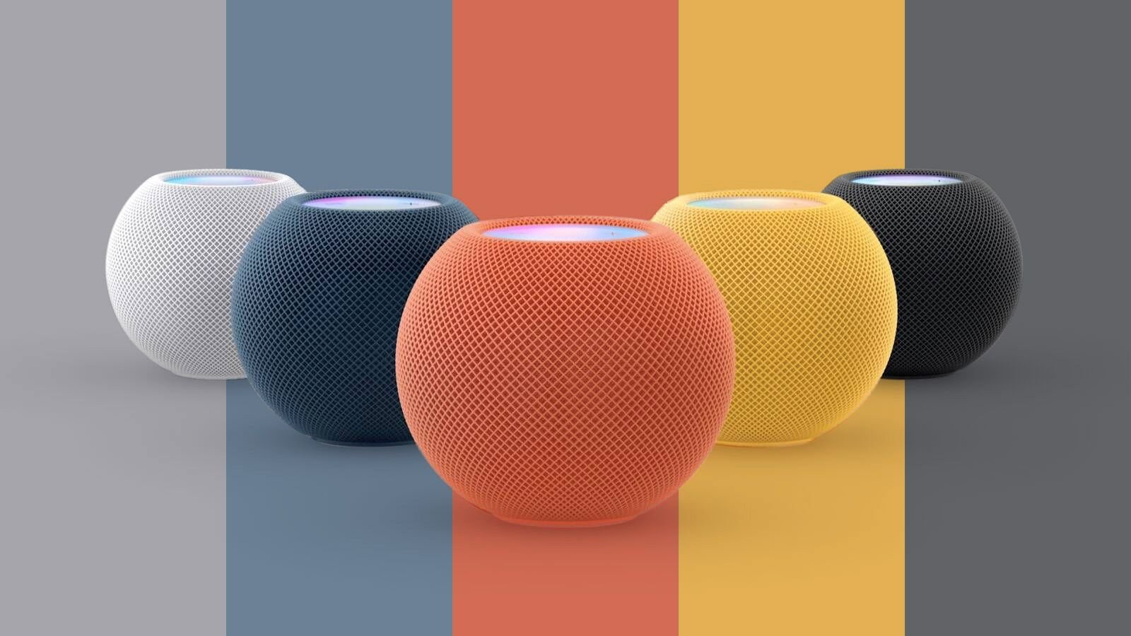 HomePod mini 五款配色一字排开