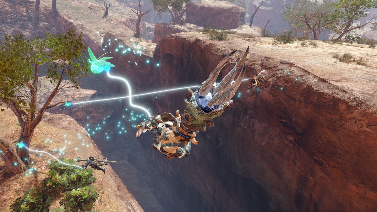 Monster Hunter Rise 实机截图:骑乘牙猎犬赶路