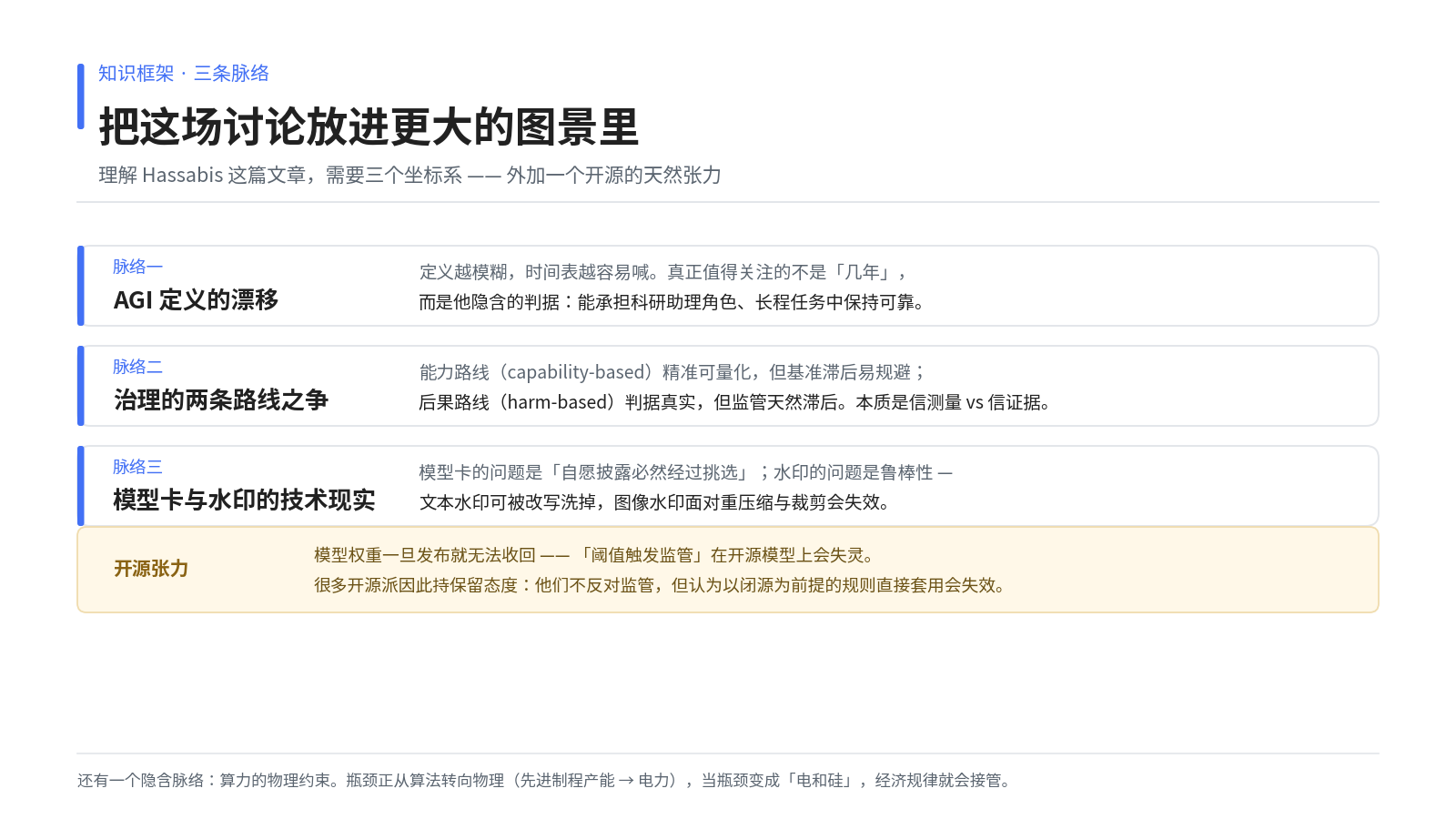 理解这篇文章需要的三条脉络，外加开源模型的天然张力