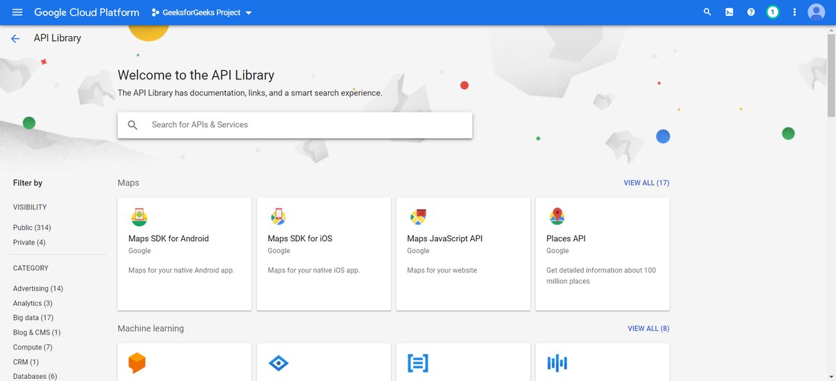 Google Cloud 控制台 API 网关服务页