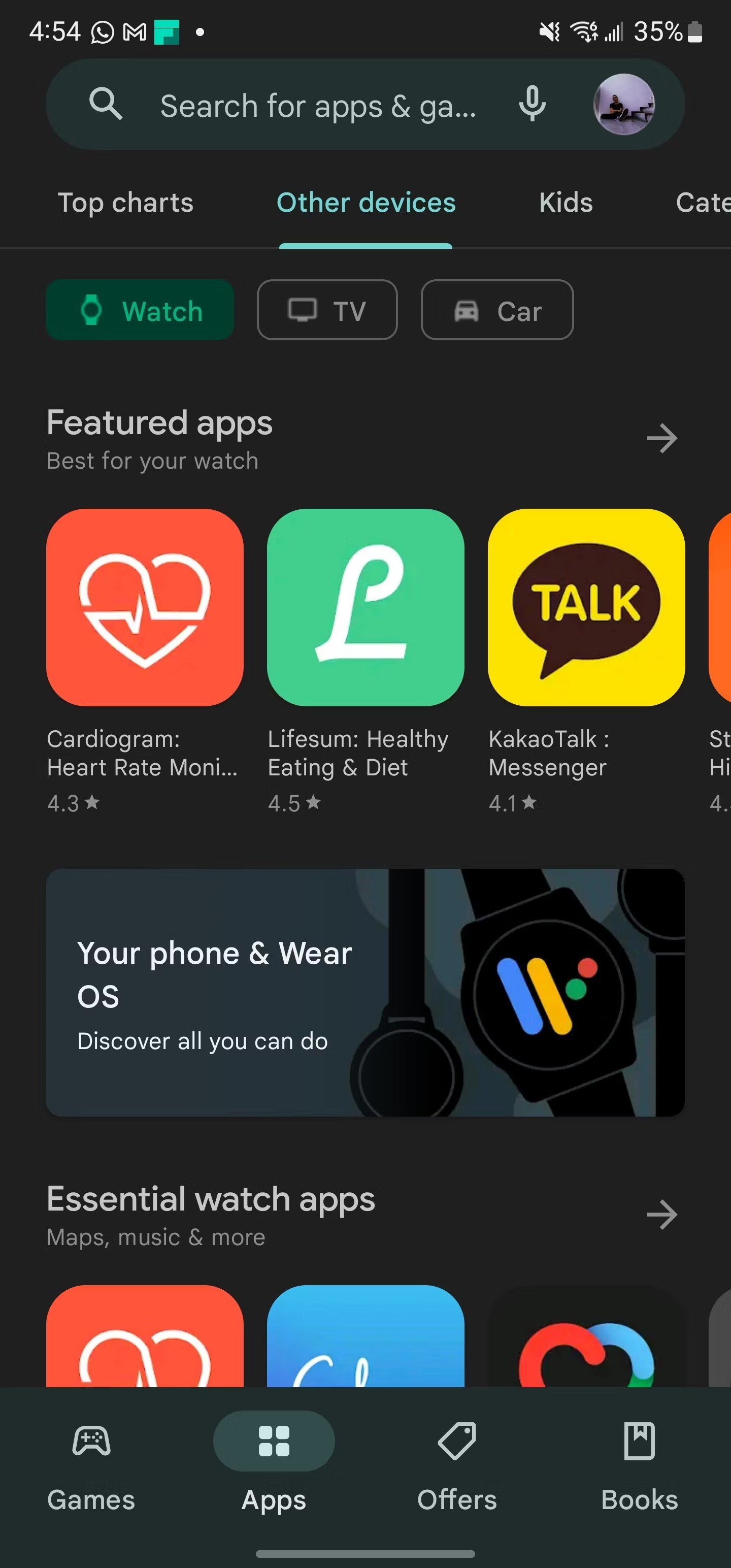 Google Play 商店的多设备应用安装界面
