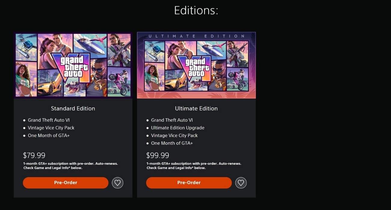 GTA 6 商店页面版本对比截图