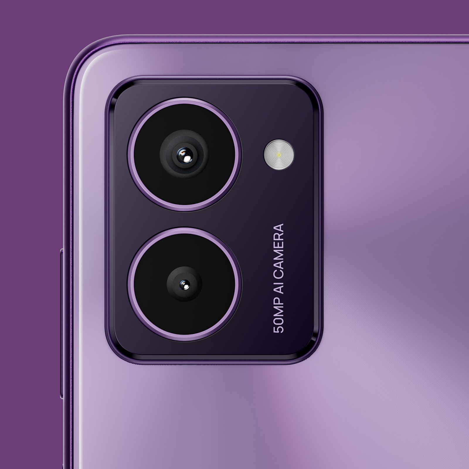 HMD 手机背部 50MP AI 摄像头模组特写