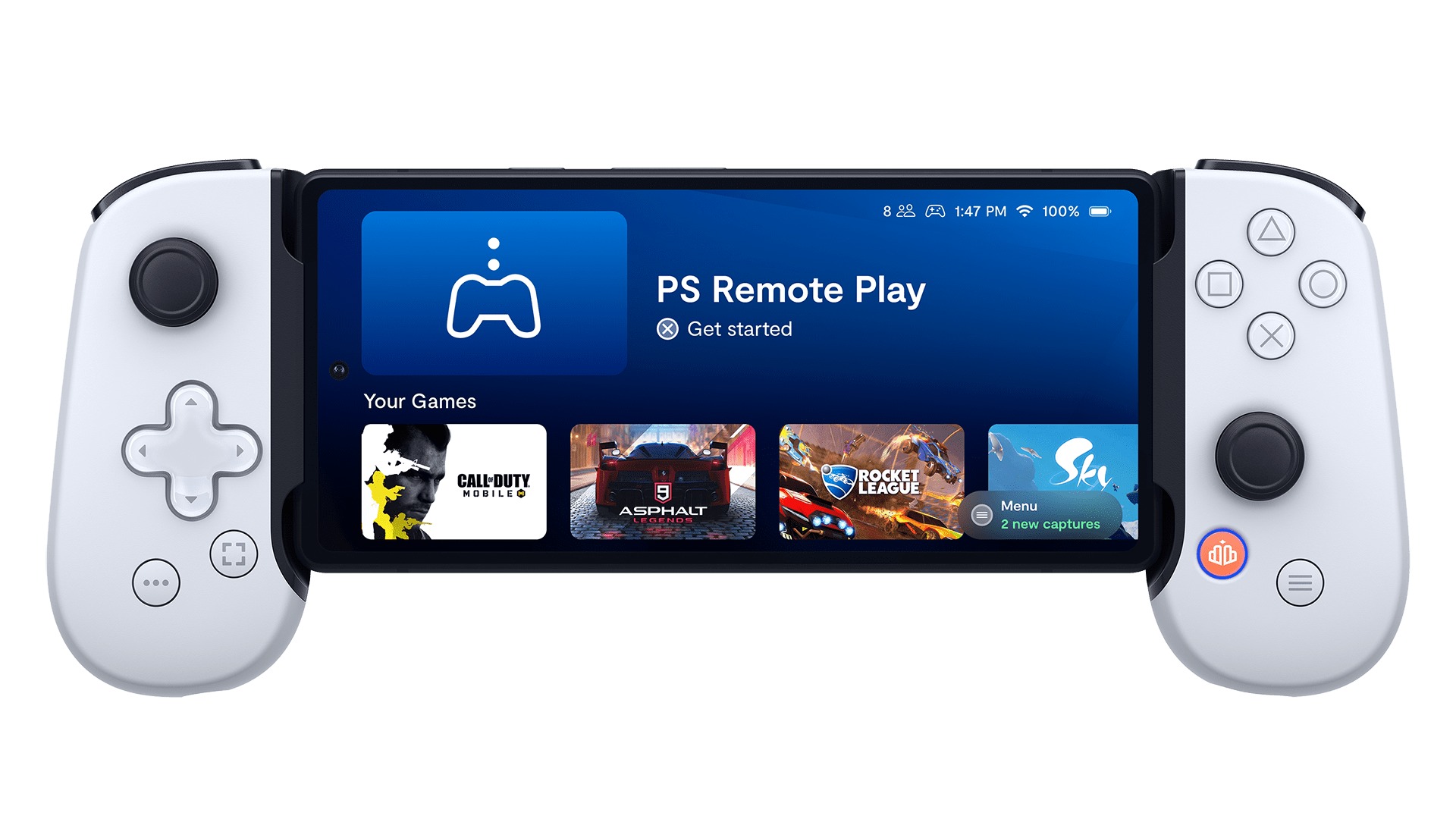 Backbone 手柄连接 iPhone 运行 PS5 Remote Play 画面