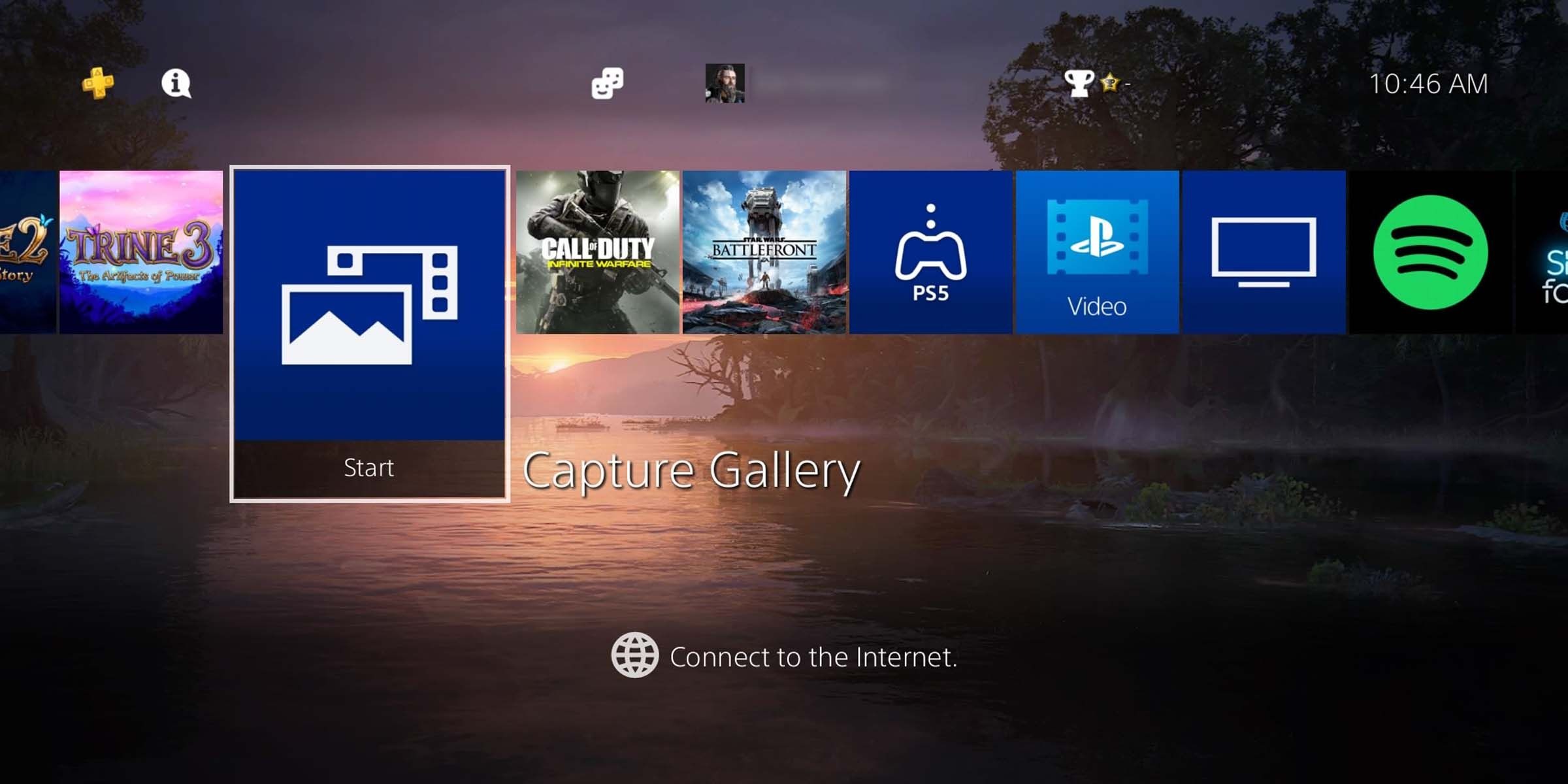 PS4 主机系统主界面截图