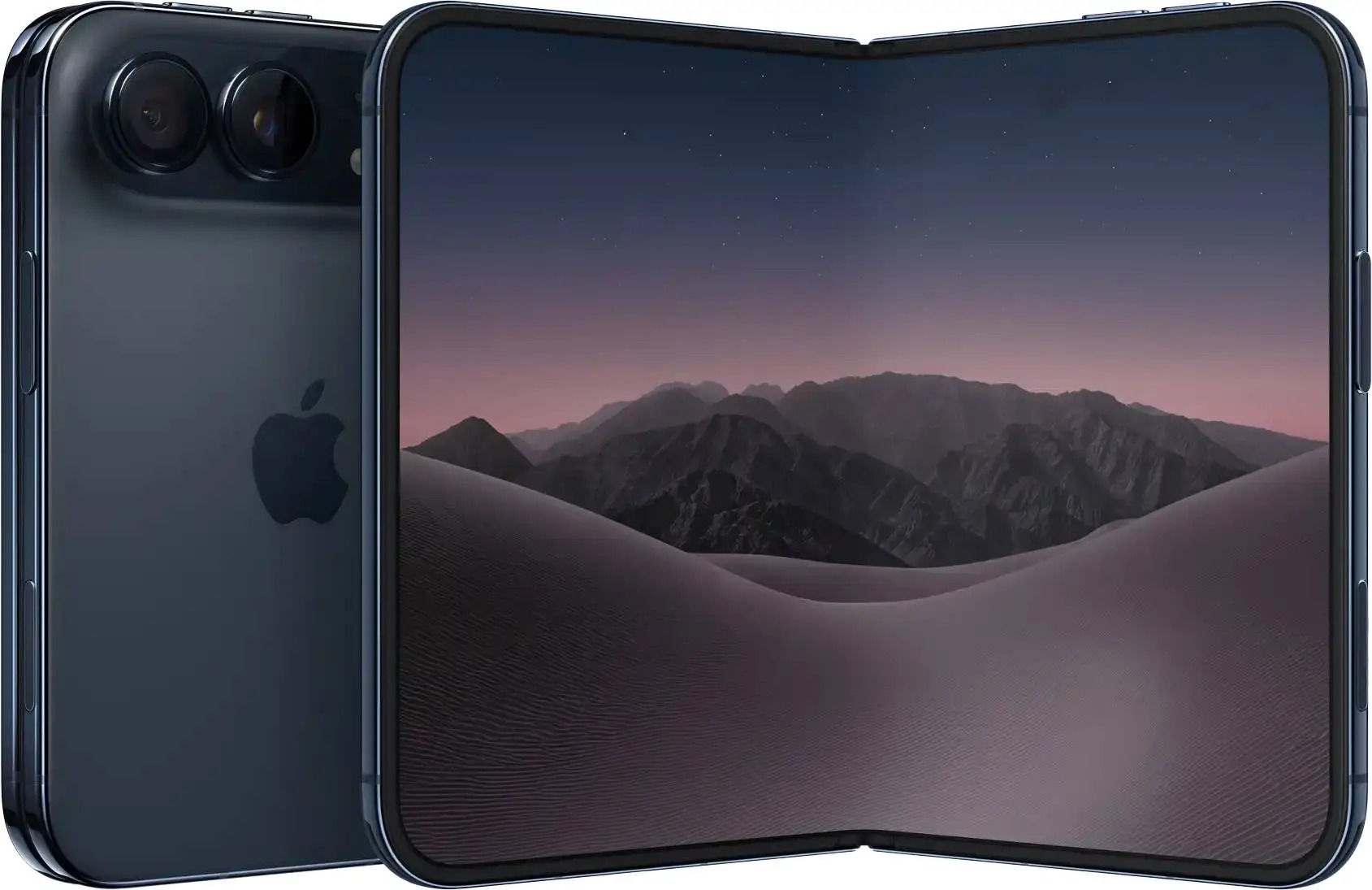 iPhone Duo 悬停开合状态展示内屏