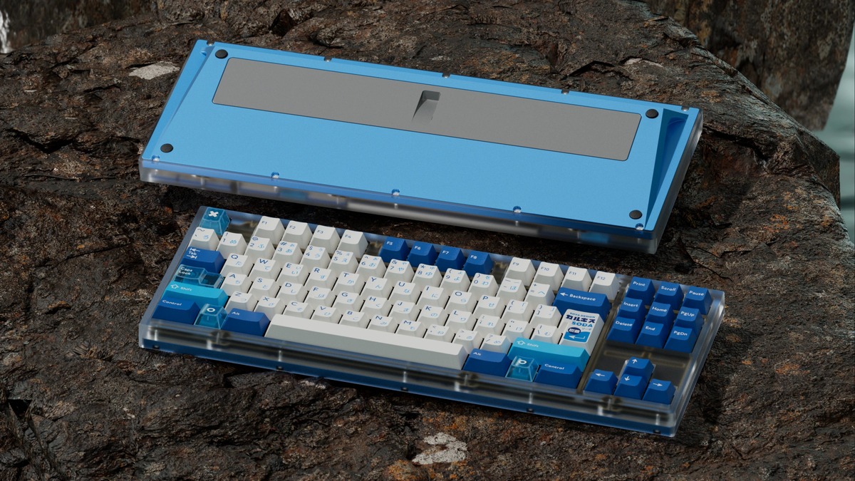 Chamber TKL 蓝色套件岩石场景渲染