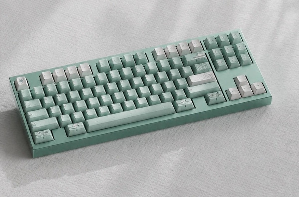 Chamber TKL 薄荷绿配色俯拍渲染