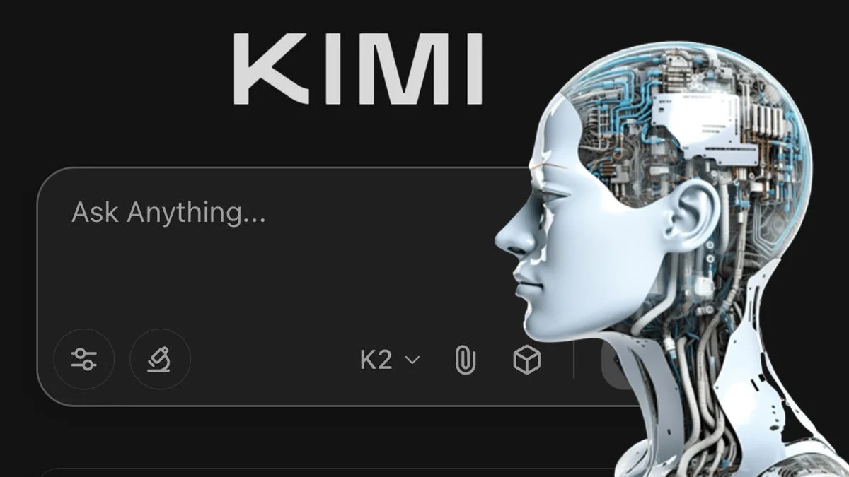 Kimi 对话输入界面与 K2 模型选择器展示