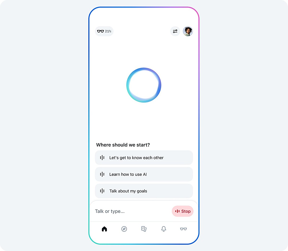 Meta AI 应用聊天窗口启动界面截图