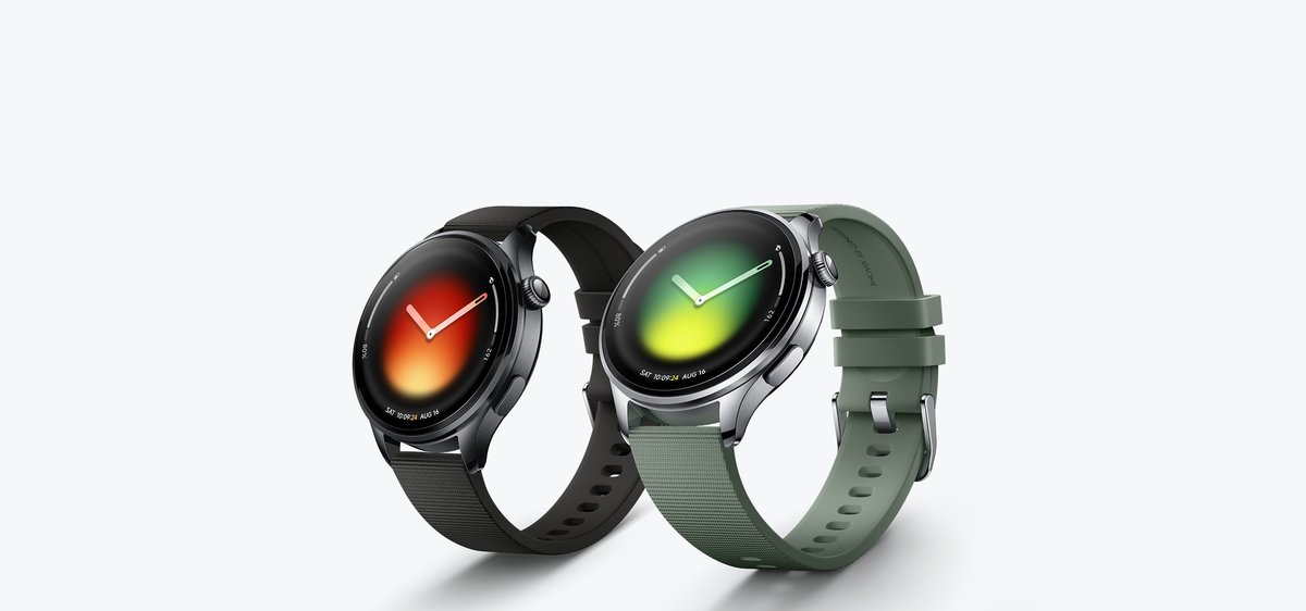 小米 Watch 5 官方产品图,三款表带配色