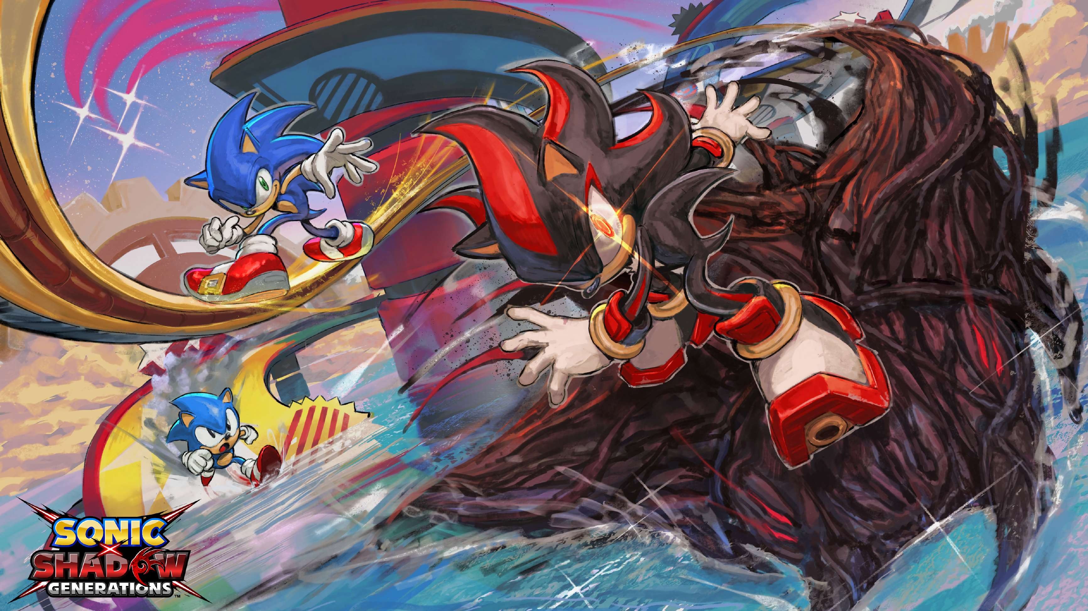 夏特对战Metal Overlord水上追逐战实机画面