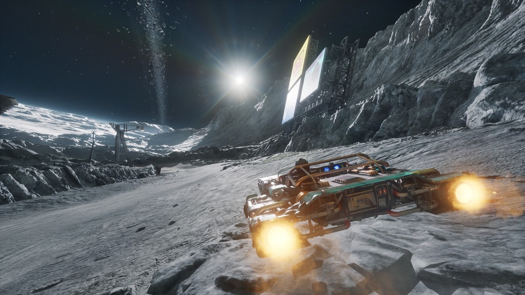 《星球大战:银河赛车手》游戏画面:冰雪地貌赛道