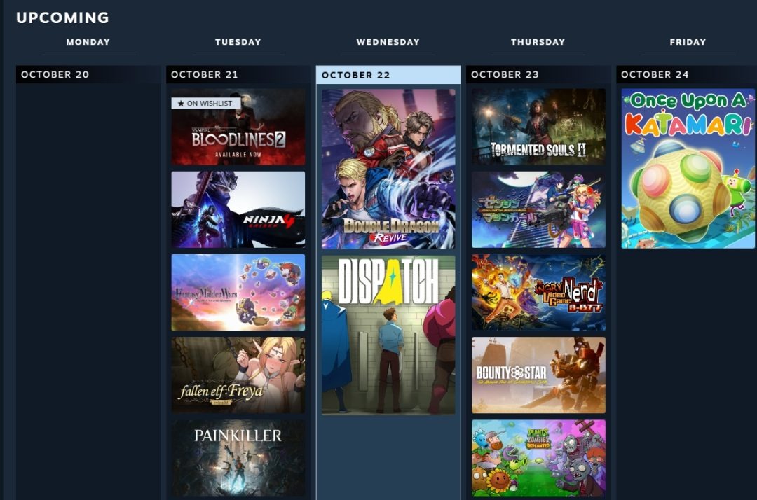 Steam 个人日历周视图,愿望单游戏带星标提示
