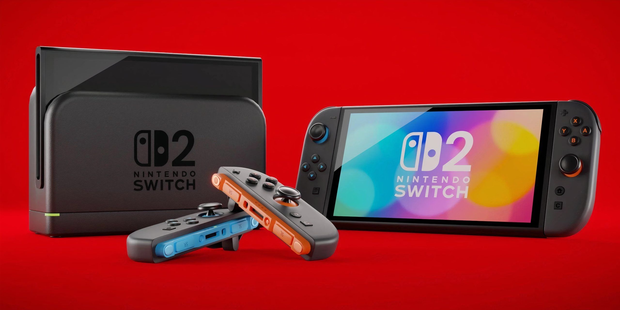 Switch 2 主机底座与 Joy-Con 2 官方渲染图,Switch 2 越狱事件