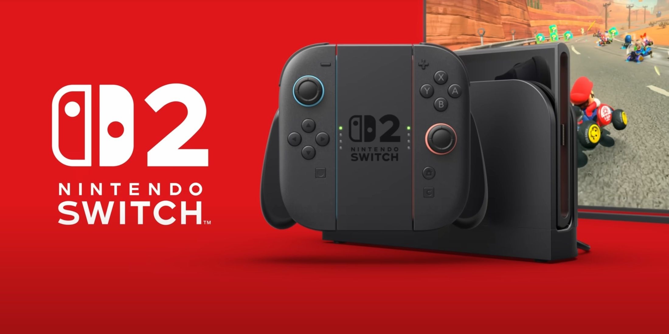任天堂官方发布的 Switch 2 主机与 Joy-Con 2 手柄官方图