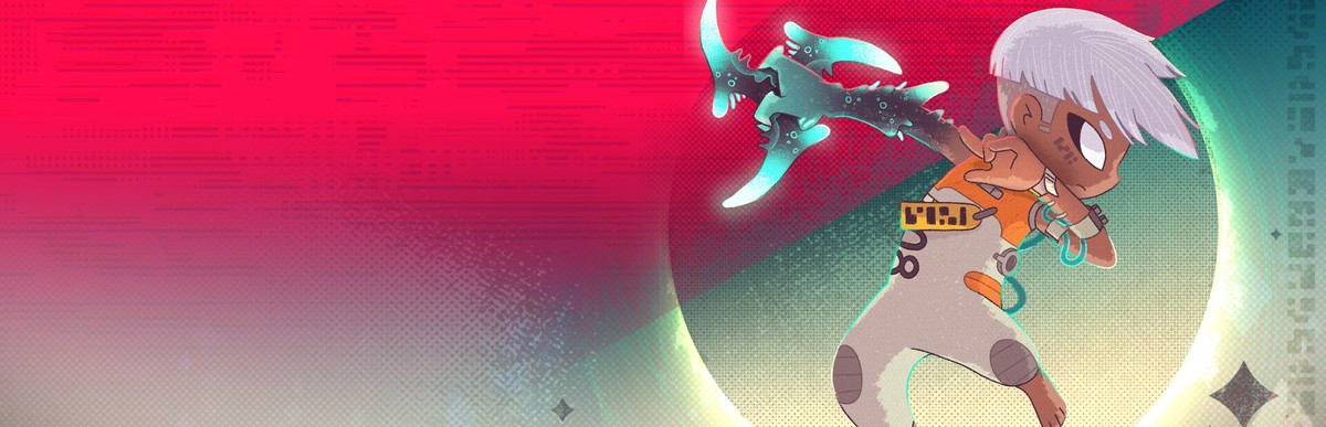 《回声织者》Echo Weaver 官方主视觉,手持异星长刃的角色